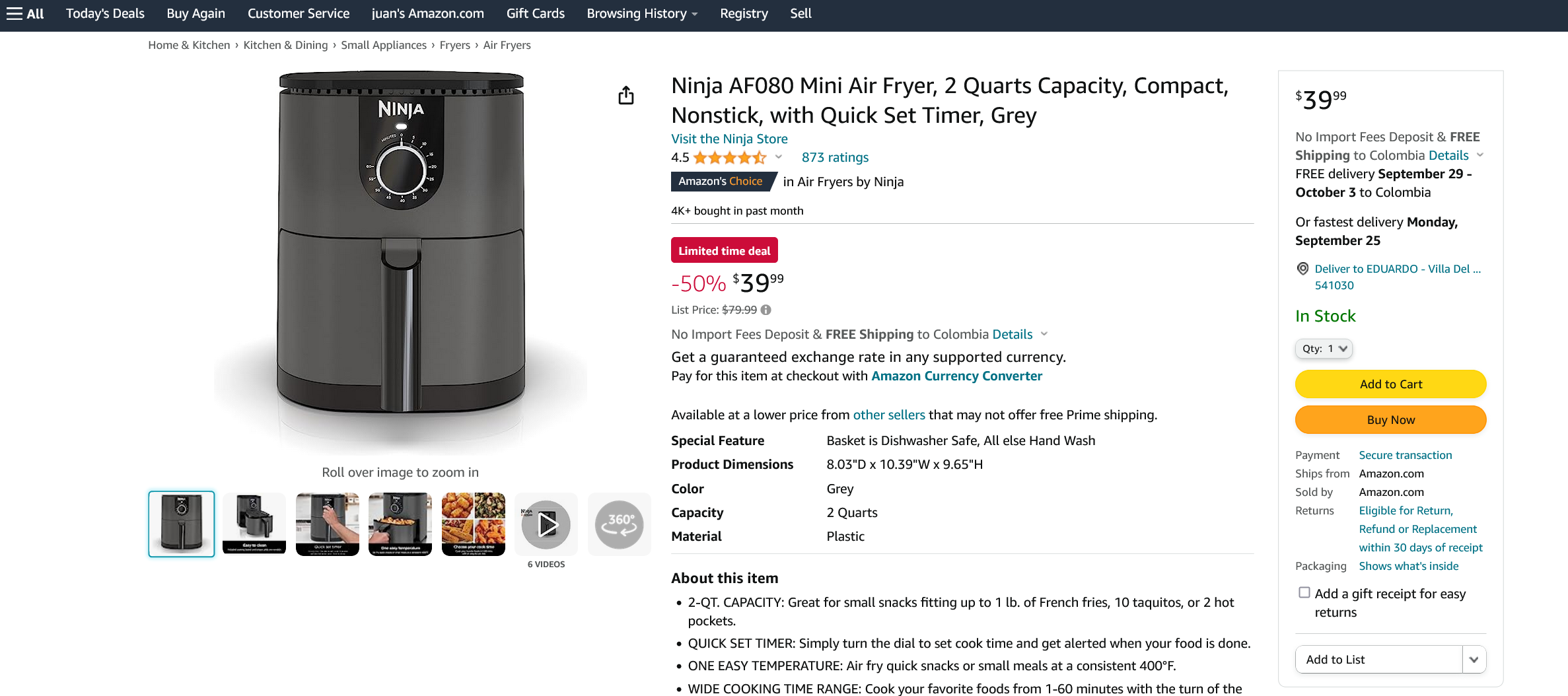 Screenshot 2023-09-14 at 20-33-32 Amazon.com Ninja AF080 Mini Air Fryer 2 Quarts Capacity Comp...png