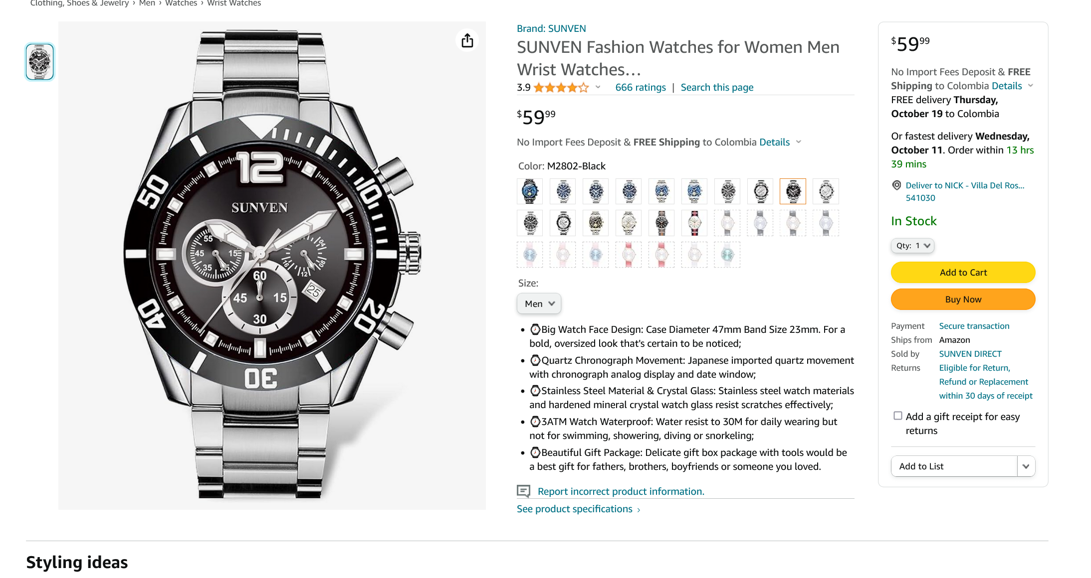 Screenshot 2023-10-03 at 04-22-15 Amazon.com SUNVEN Men's Wrist Watches Waterproof Chronograph...png